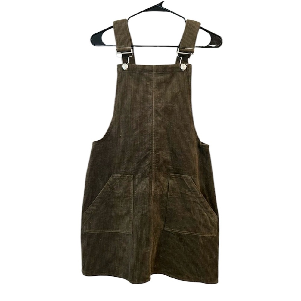 Brown Corduroy Pinafore Dress